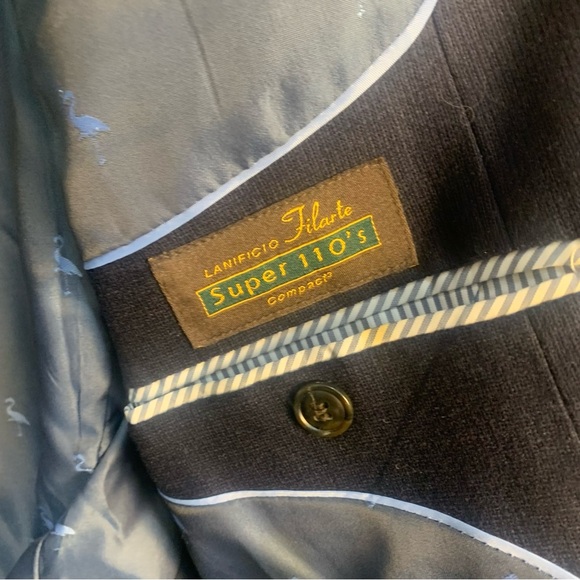 Tailorbyrd Collection Lanificio Filarte Super 110’s Wool Blazer Jacket - Picture 2 of 13